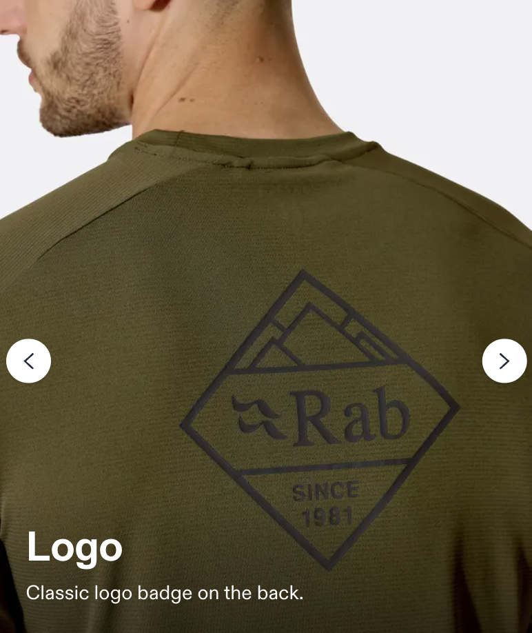 Rab Equipment FORCE STAMP TEE 快乾防UV T-SHIRT