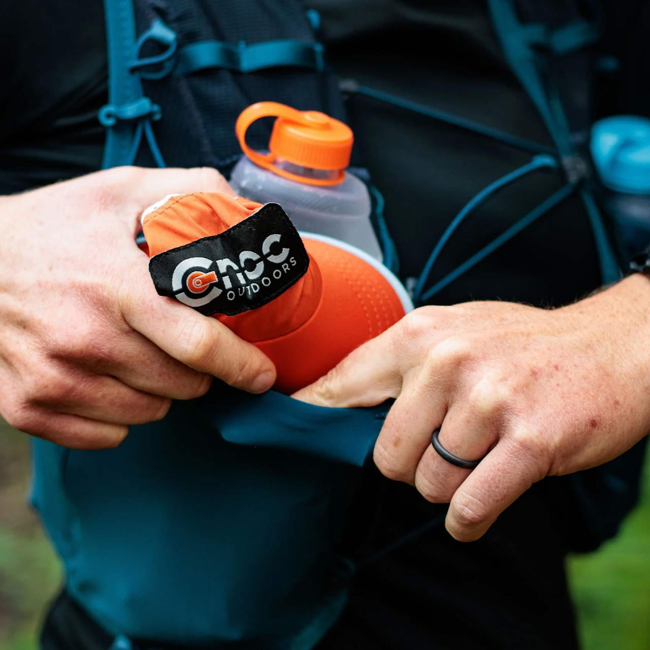 CNOC Outdoor Hydriam Collapsible Flask 750ml 28mm 42mm super convenient folding water bag soft water bottle portable water bottle