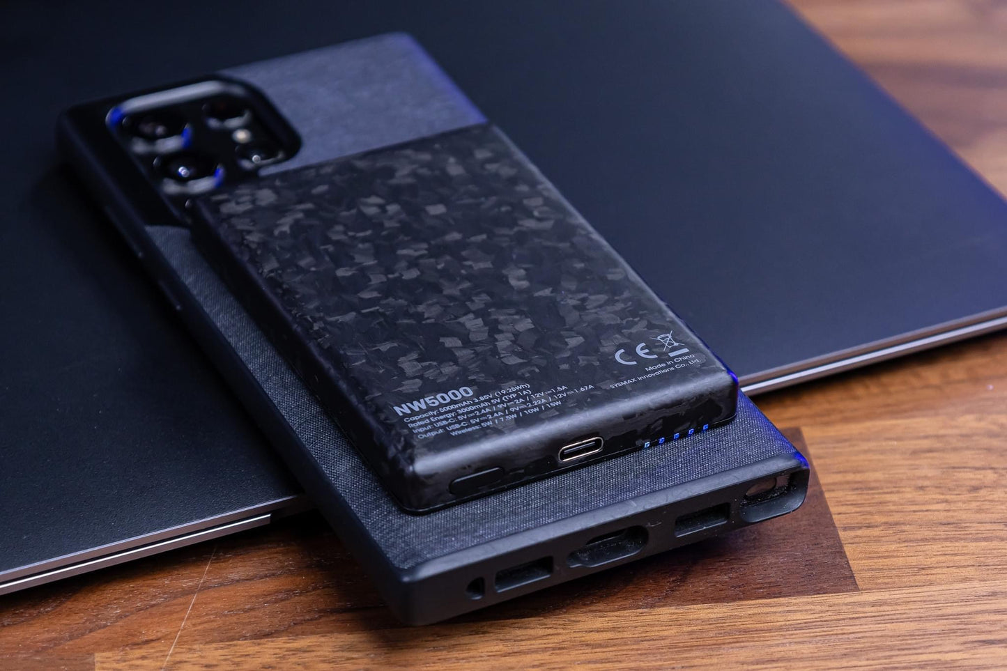 Brand new ☑️NITECORE NW5000 Carbon Fiber Magnetic Wireless Power Bank carbon fiber magnetic wireless charging power bank urine bag