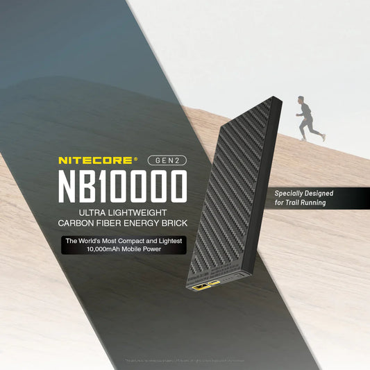 Nitecore NB10000 Carbon Power Bank Ultra-light Carbon Fiber Power Bank 150g 2023 Latest External Power Bank