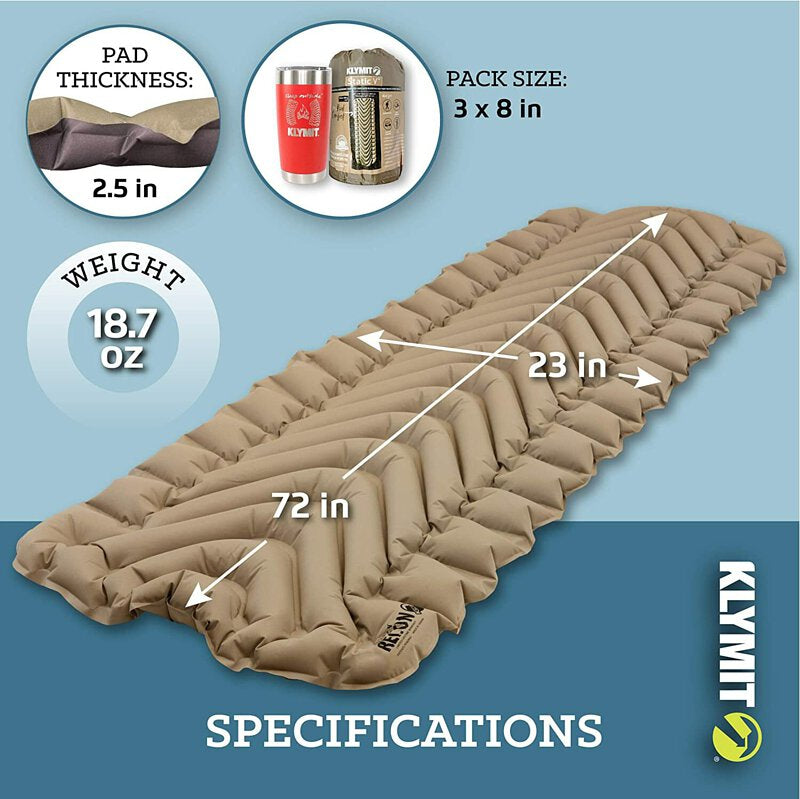 Klymit Static V Recon 卡其 沙色 美國 單人充氣睡墊 床墊 新咀 Sleeping Pad