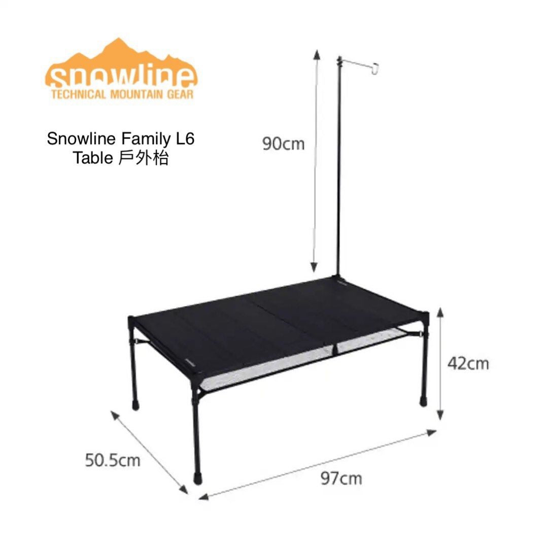 🇰🇷 最新の韓国製 Snowline Cube Family Table L6 キャンプ折りたたみテーブル (オールブラック、ブラウン、ブルー)