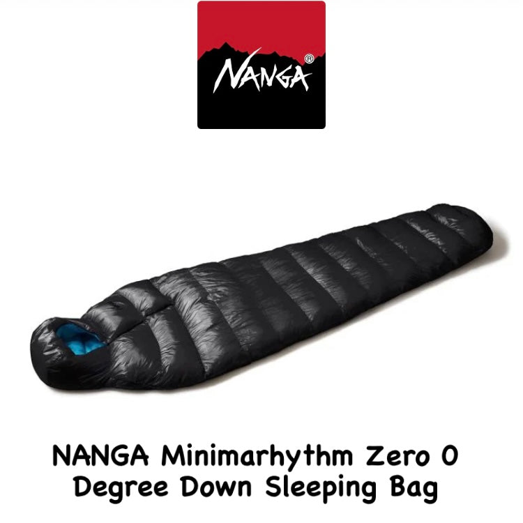 Ultra lightweight Japanese made🇯🇵 NANGA MINIMARHYTHM zero down sleeping bag Mummy 0 degree down sleeping bag