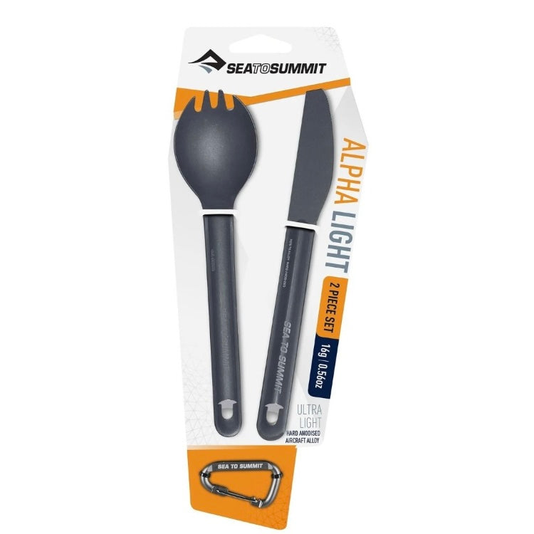Sea to Summit Alpha Light Cutlery Set 2pc Outdoor Camping Cutlery Set Ultra Light Ultra light