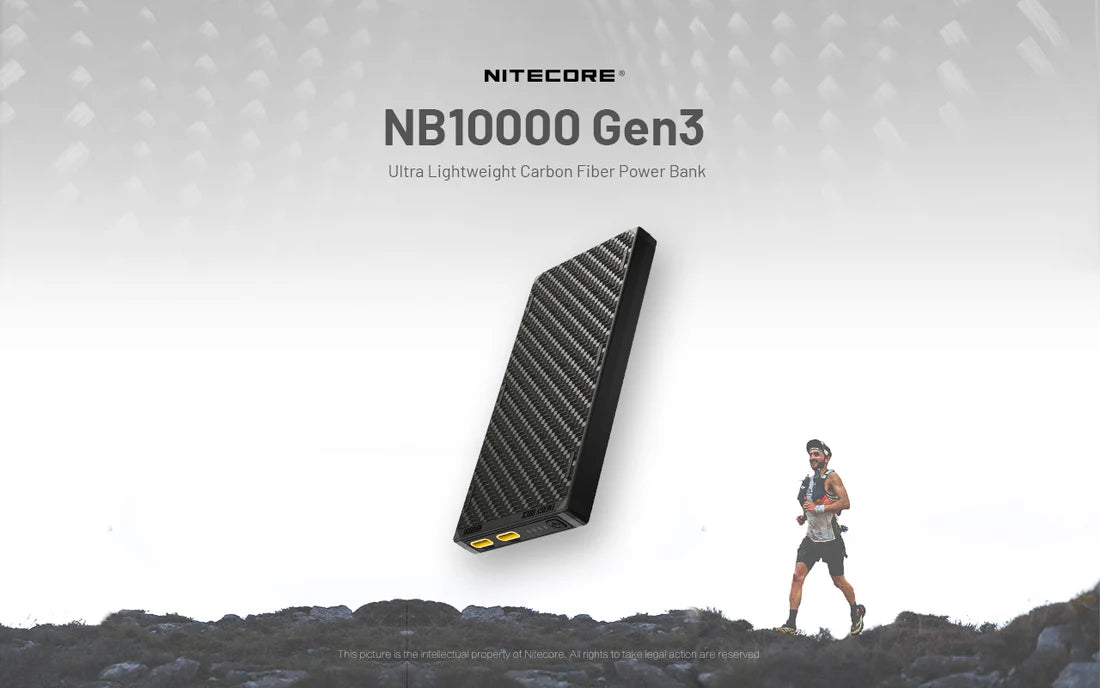 Nitecore NB10000 Gen3 Ultralight Carbon Power Bank Ultralight Carbon Fiber Power Bank (Third Generation)