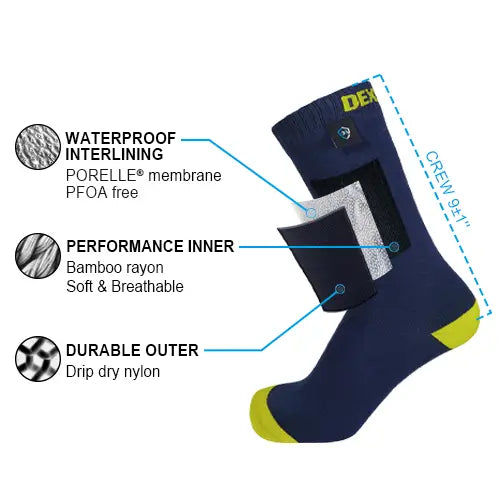 DexShell Ultra Thin Crew Socks 防水襪 防水超薄圓領中筒襪 全天候運動襪 抗菌 透氣