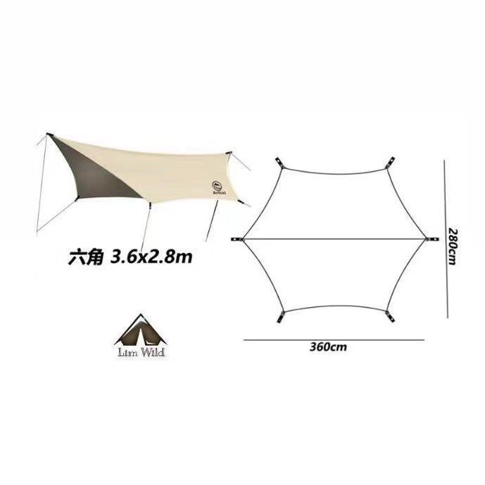 Aricxi Camping hexagon tarp Ultra Hing Outdoor