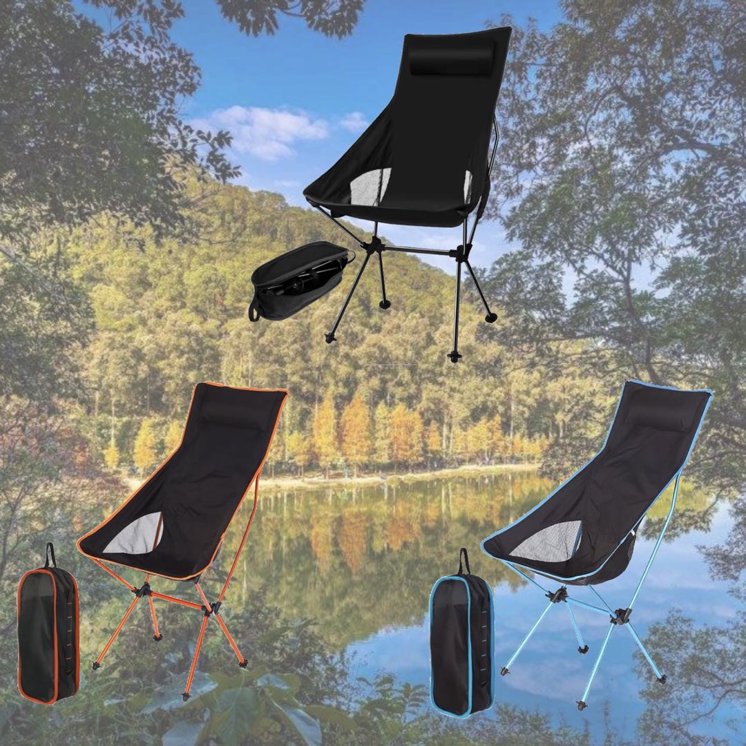 High back lightweight camping chair brand new high lawn chair