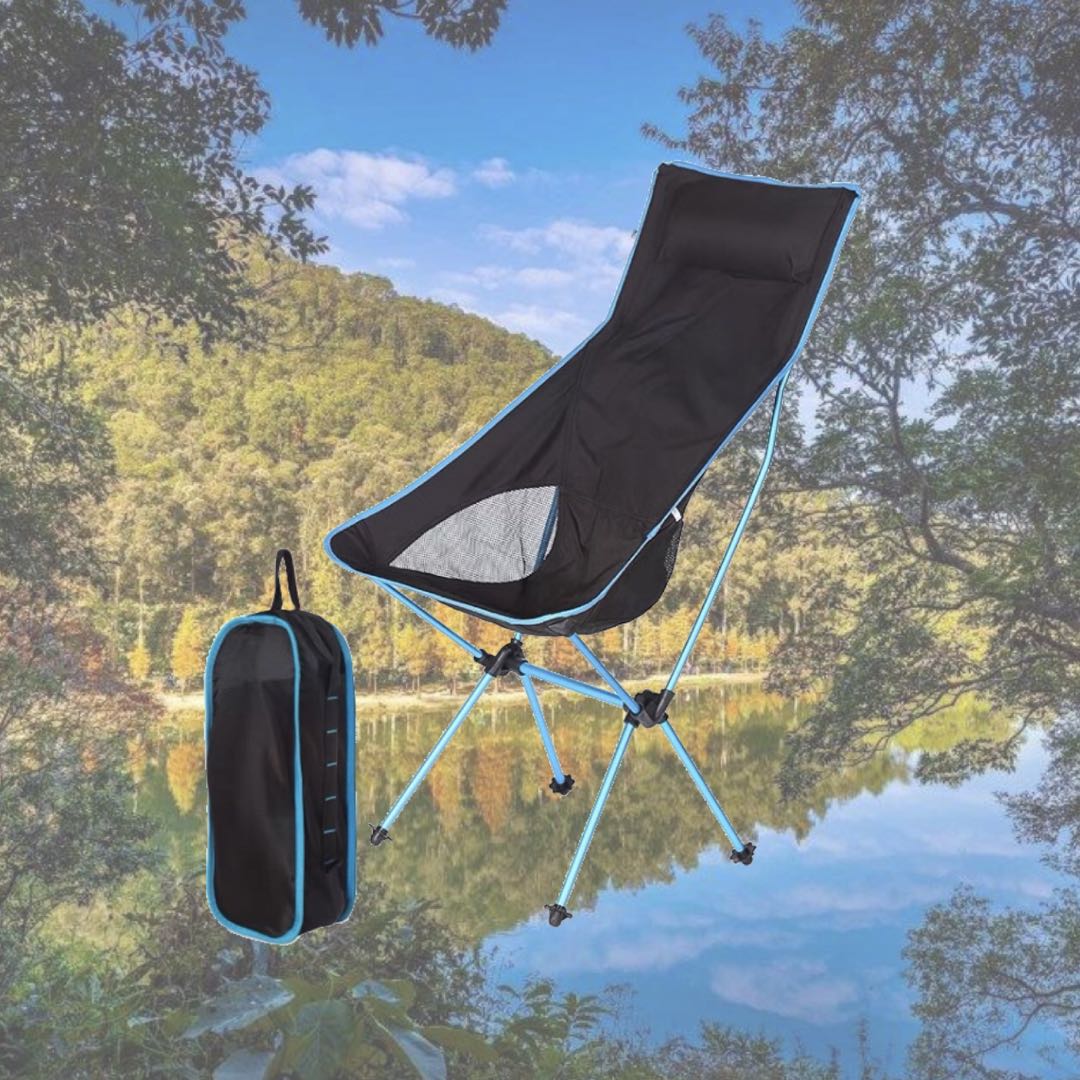 High back lightweight camping chair brand new high lawn chair
