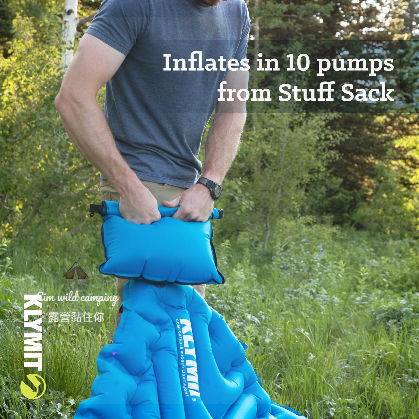 Klymit Double V Inflatable Sleeping Mattress / Sleeping Pad (2 Person)