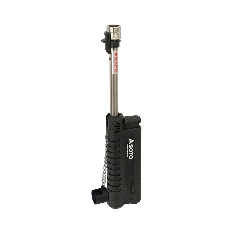 Japan SOTO Pocket Torch Extended with Cap (SMU) Special Edition Black Retractable Lighter