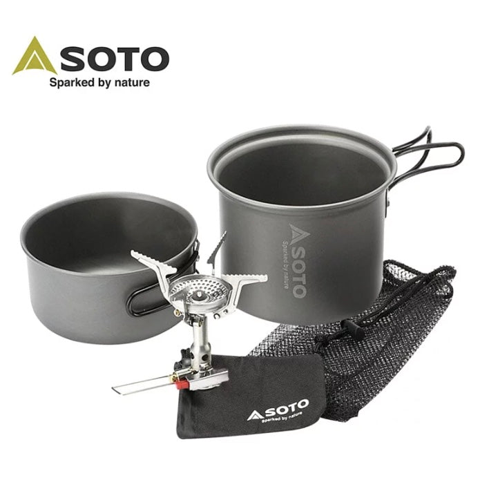 Japanese SOTO summit climbing stove set stove pot set Amicus Cooker Combo Cookset