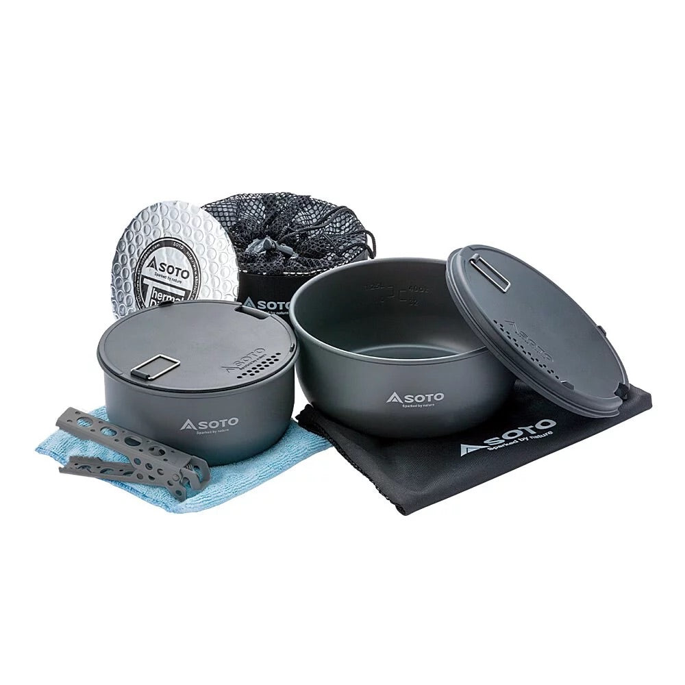 Japan SOTO Navigator Cookset SOD-501 Camping Pot Set 9 Pieces