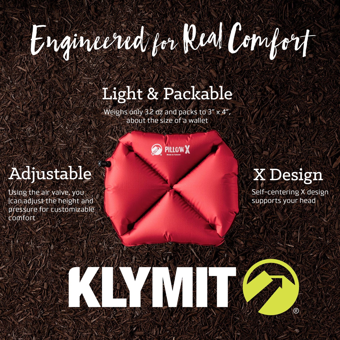 US Klymit Pillow X Inflatable Pillow Inflatable Pillow