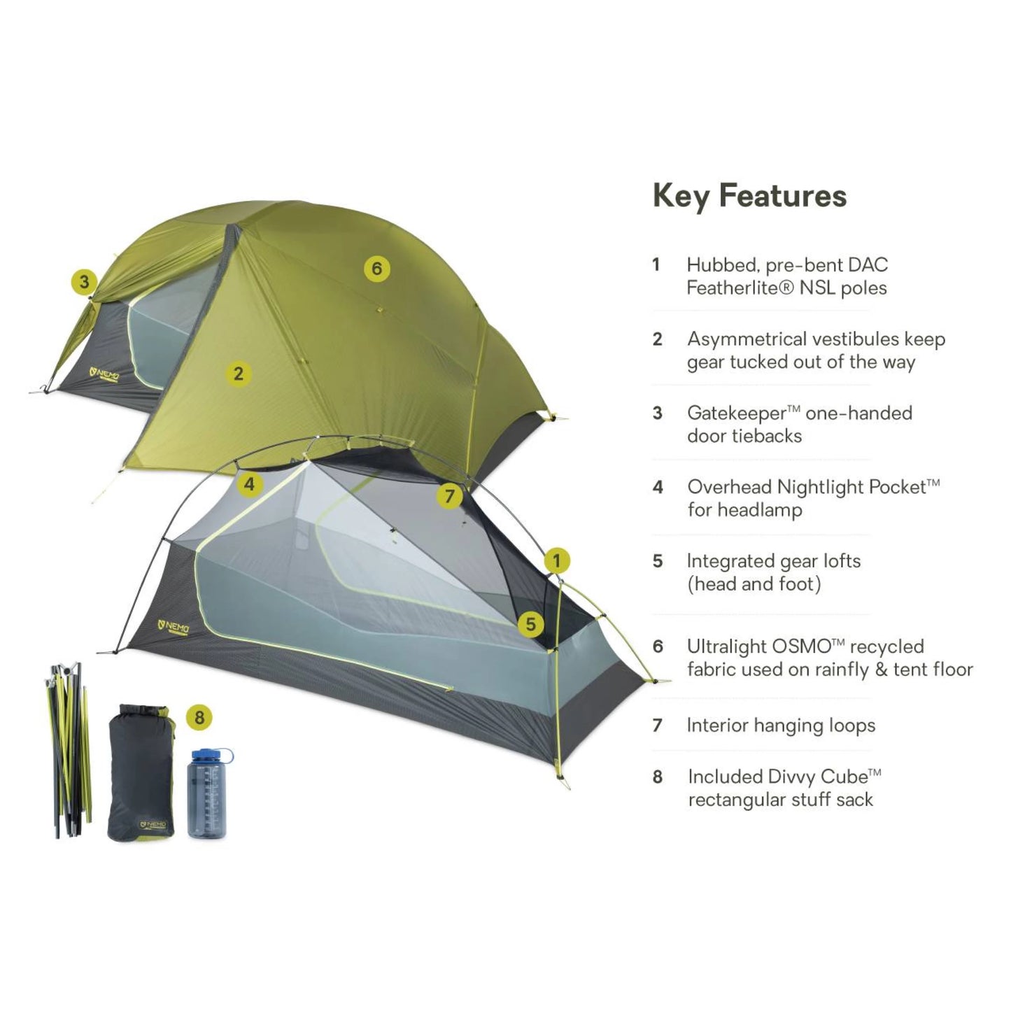 (Limited-time special offer) Latest Nemo Dragonfly OSMO™️ 1P Ultralight Single Camping Tent