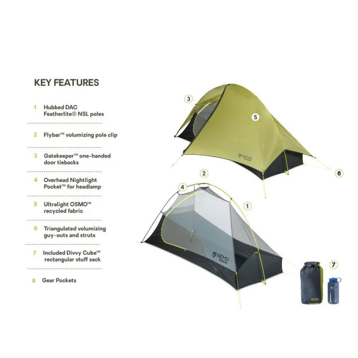 超輕量 Nemo Hornet OSMO™ 1P Ultralight Backpacking Tent 一人超輕帳篷 只重822g