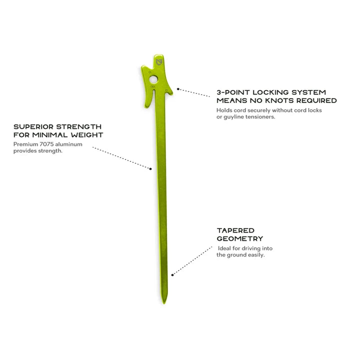 Nemo Airpin Ultralight Locking Stakes 超輕量鋁營釘 (4支裝)