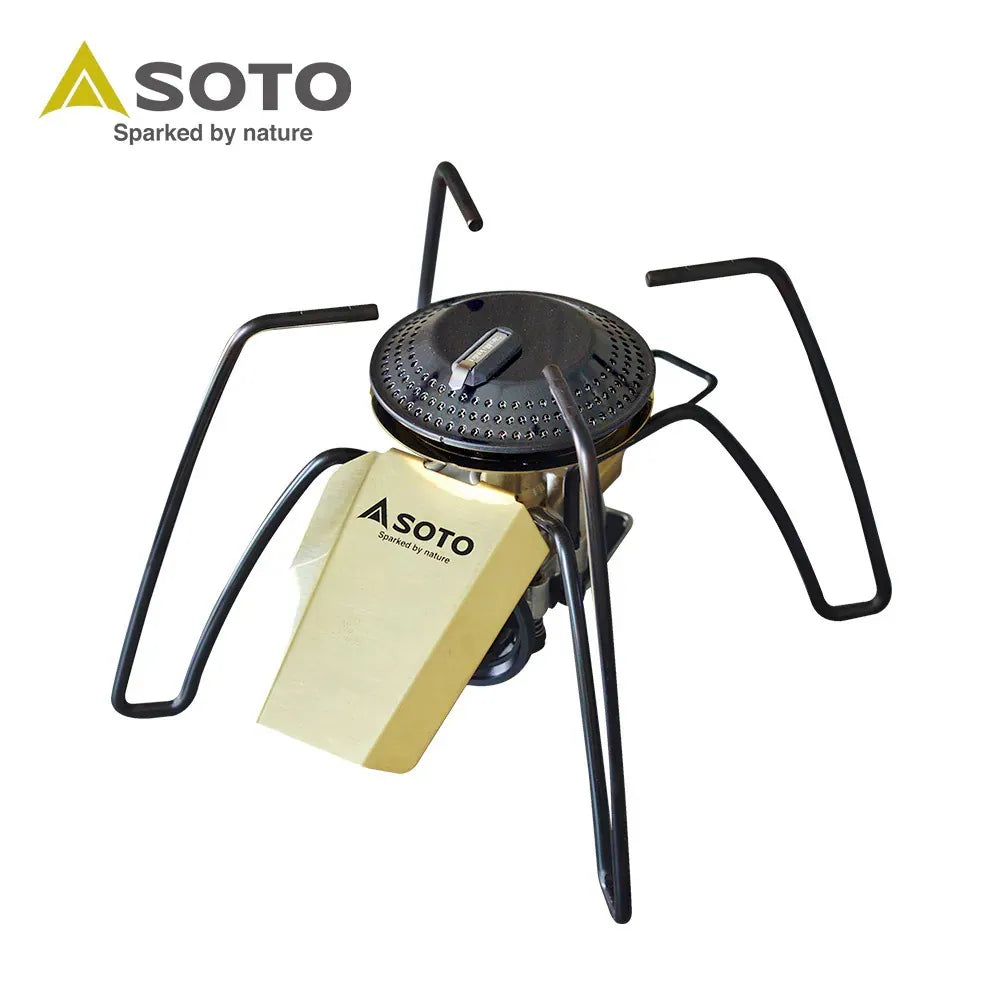 特別版 2025 日本SOTO 迷你穩壓黑蜘蛛爐/黃銅版 ST-340BR （附電子打火）