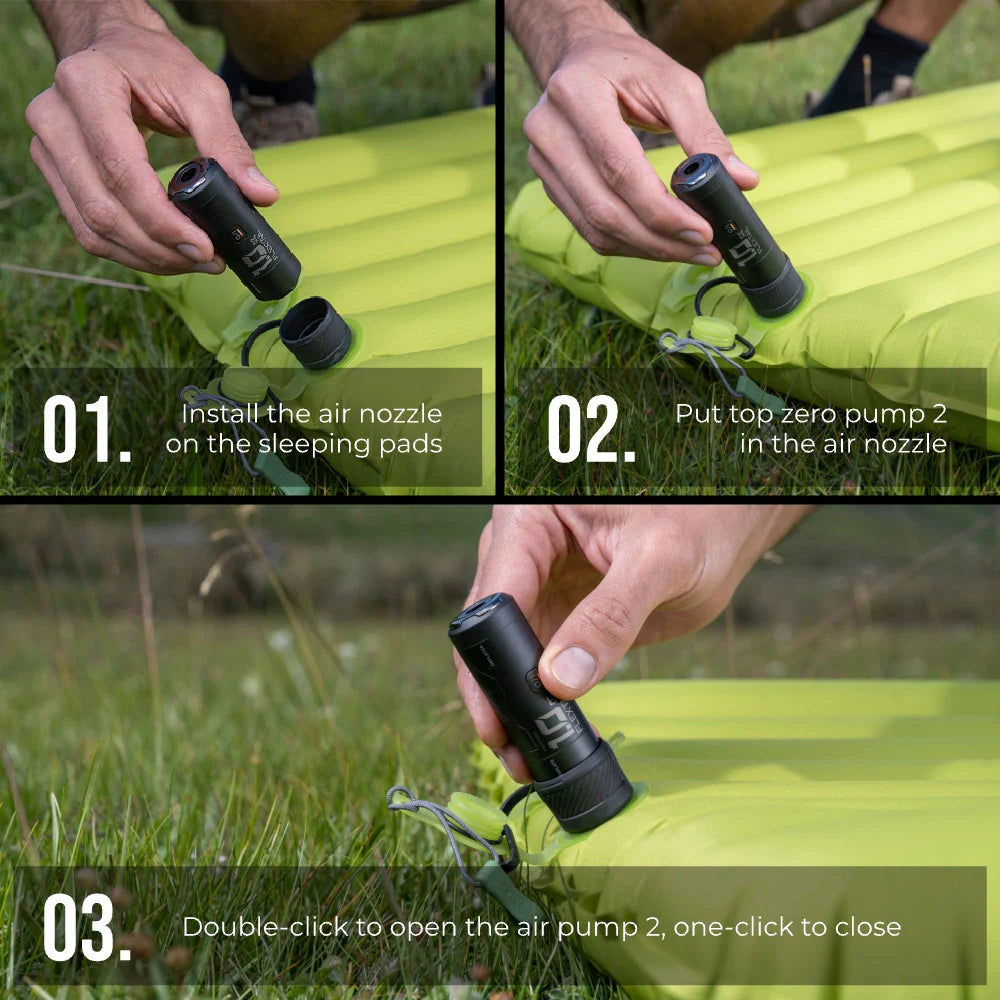 2026 新款 Flextail Zero Pump 2 迷你充電氣泵(第二代) Lightweight Champion Pump Upgrade for Sleeping Pads(3.5KPA, 29g）