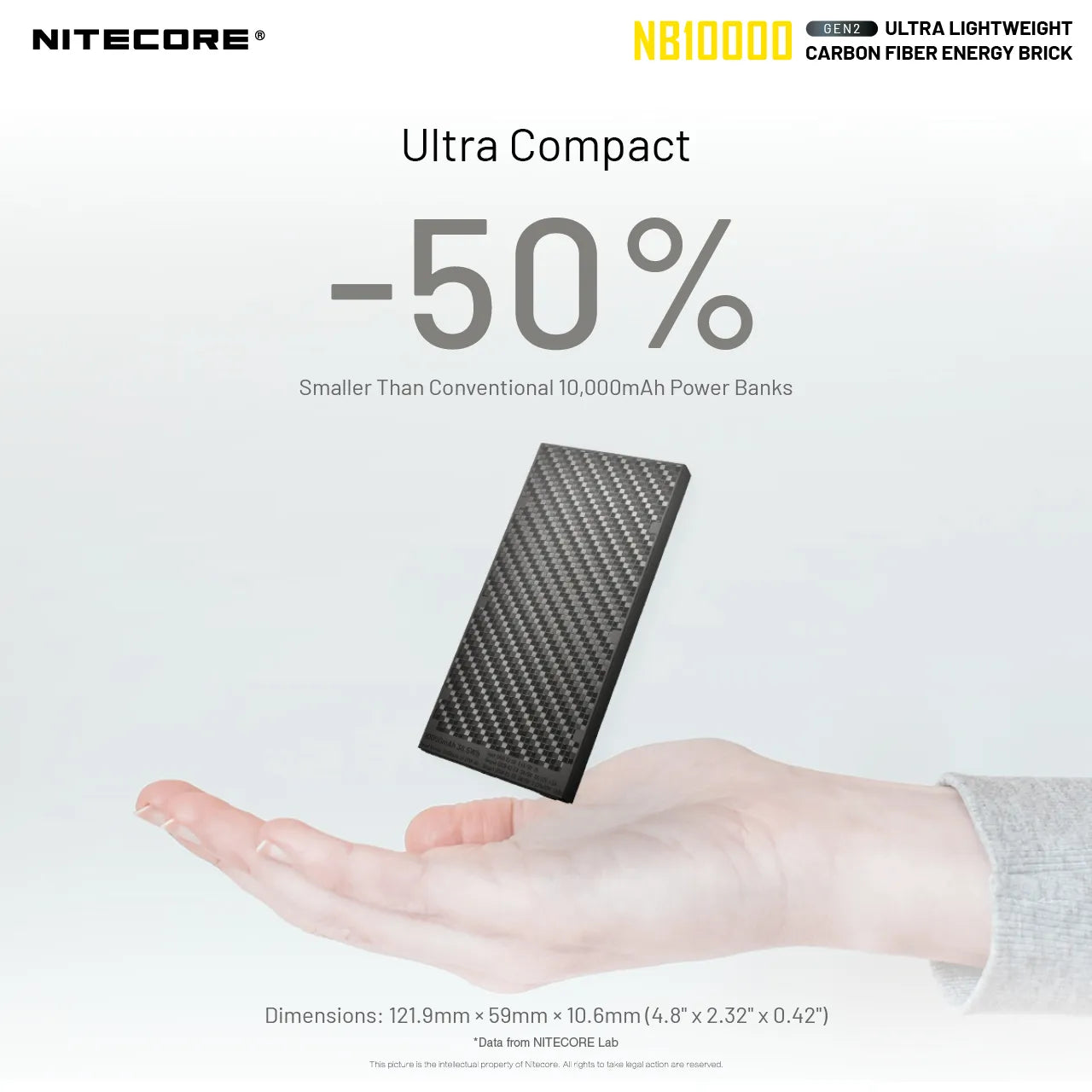 Nitecore NB10000 Carbon Power Bank 超輕碳纖 移動電源 150g 2023 最新款  外置電源
