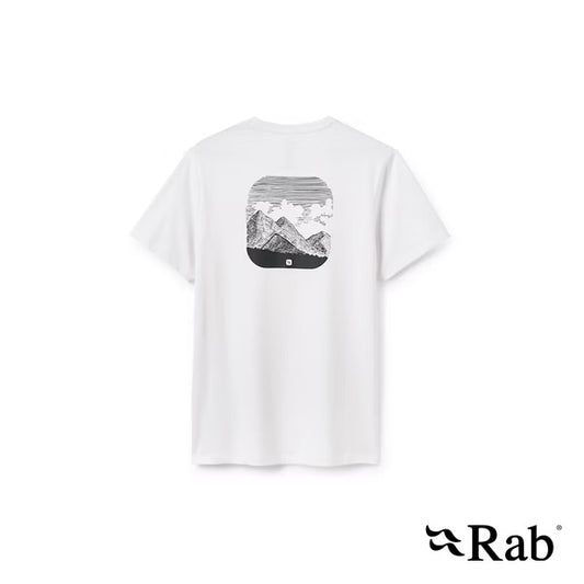 Rab Stance Traverse Tee 戶外休閒柔軟有機棉T恤 白色 男款