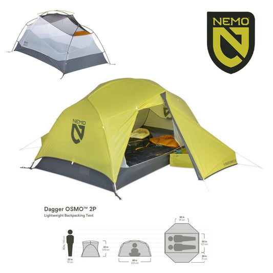 最新版 Nemo Dagger OSMO Lightweight 3-Person Backpacking Tent 輕量三人帳篷 (2025新款) 空間較大