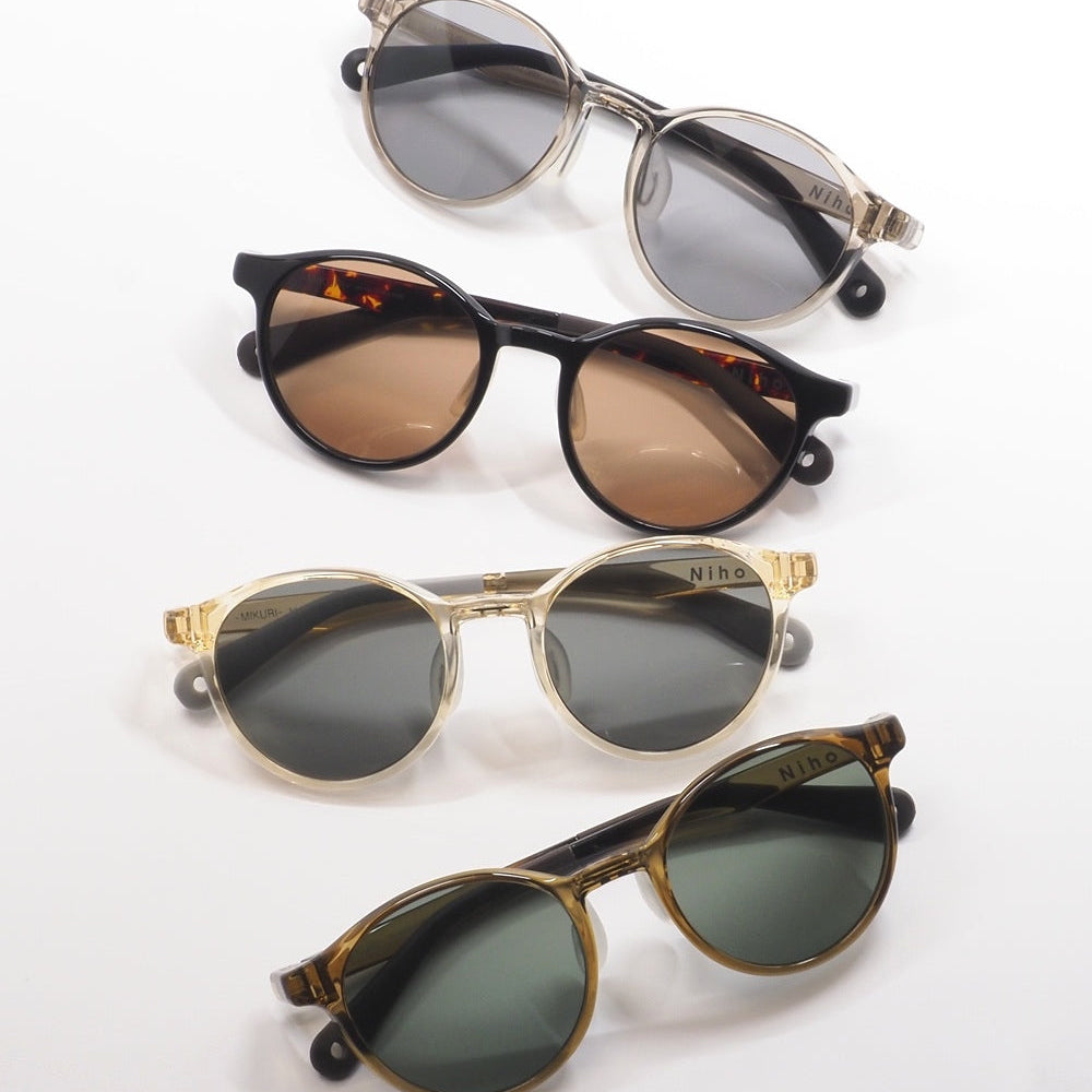 Niho MIKURI 輕盈可愛圓形鏡框 日本製偏光 戶外專用 太陽眼鏡 NH-102 Sunglasses  (日本專利技術）