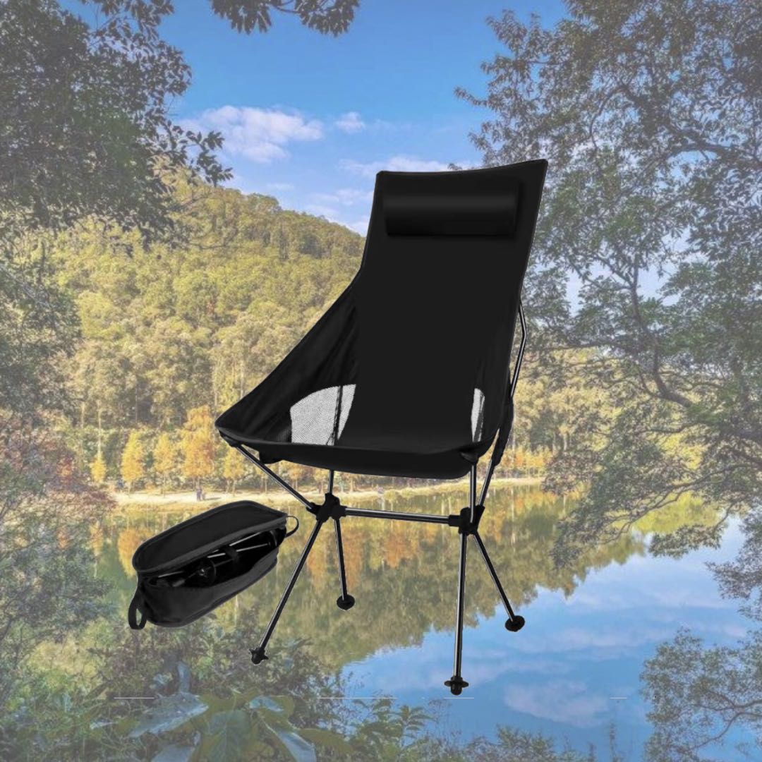 High back lightweight camping chair brand new high lawn chair