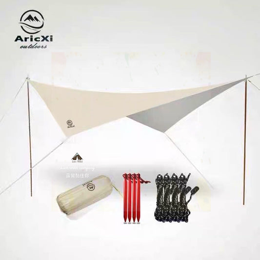 Aricxi diamond tarp camping shelter khaki / black diamond tarp camping shelter khaki / black
